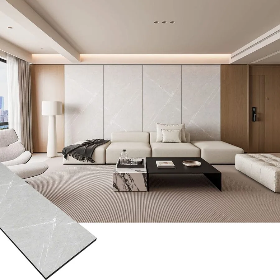 PET Stone Series Bamboo Charcoal Wall Panel Wood Veneer