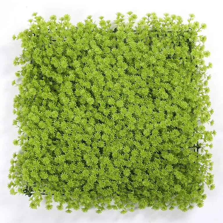 Vintage Grass Wall Panel with Flowers