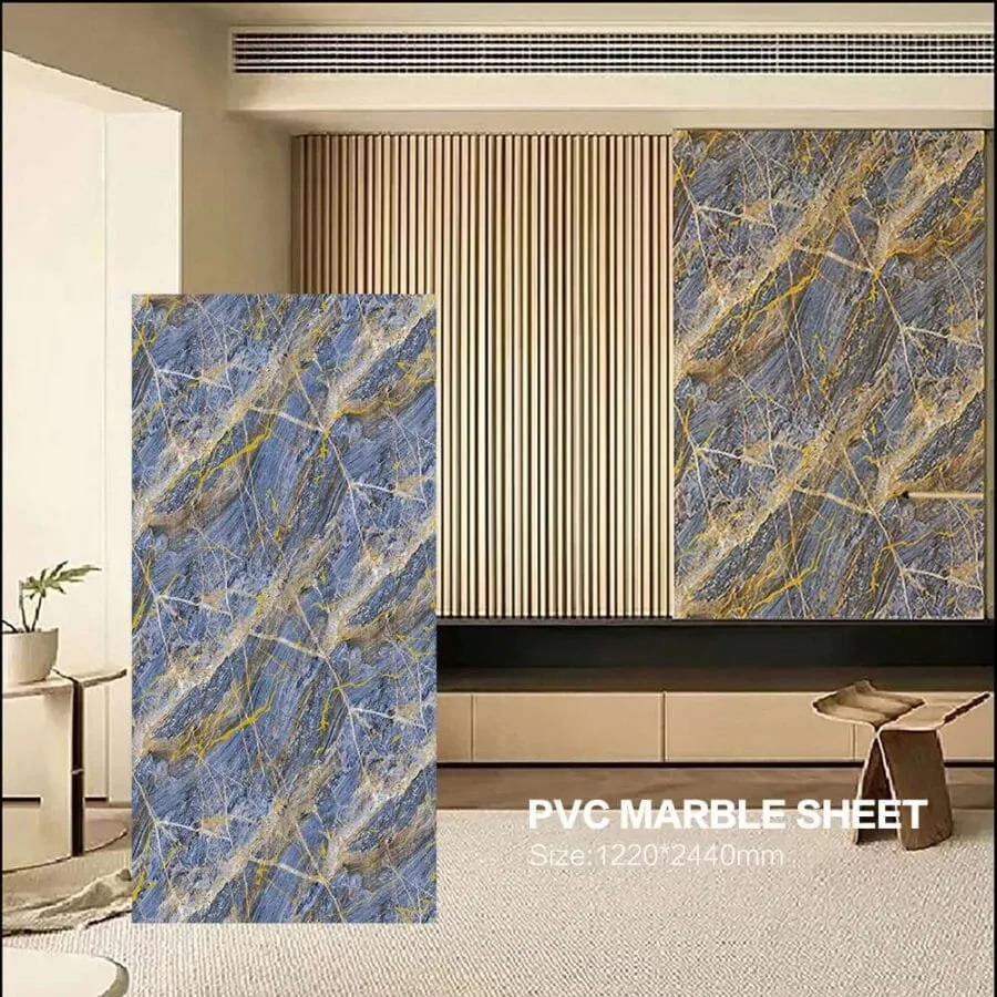 UV Marble Slab Grey Marble Pattern