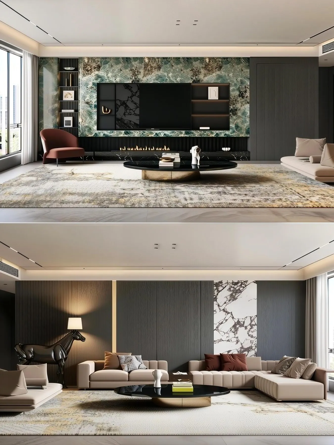 Luxury Penthouse Living Space